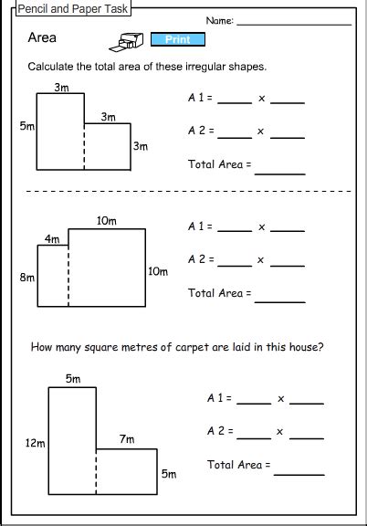 Odd Shape Area Worksheets Kiddy Math Area Of Odd Shapes Worksheet - Area Of Odd Shapes Worksheet