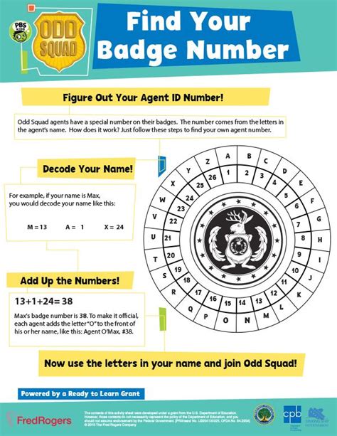 Odd Squad Badge Numbers