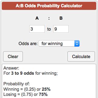 Odds Probability Calculator Raffle Calculator - Raffle Calculator