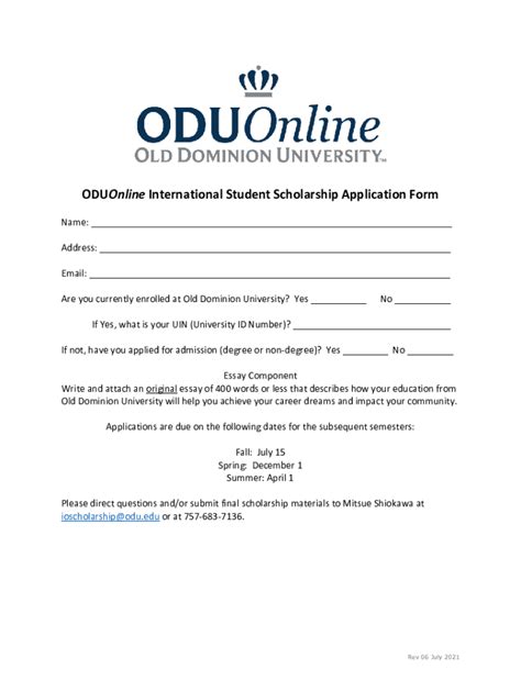 Read Odu Paper Application 