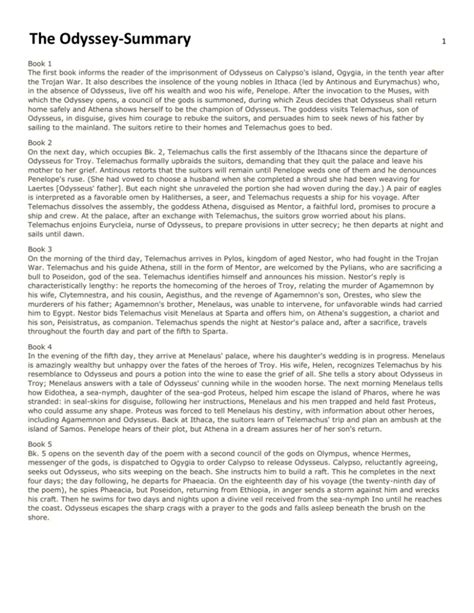 Odyssey Summary 2