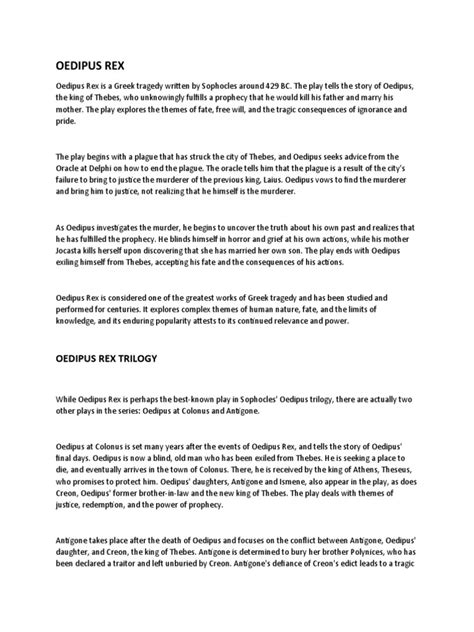 Oedipus Rex Pdf