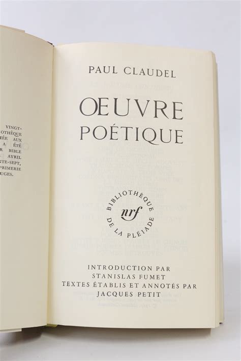 oeuvre poetique