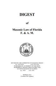 of Masonic Law of Florida F. & A. M.