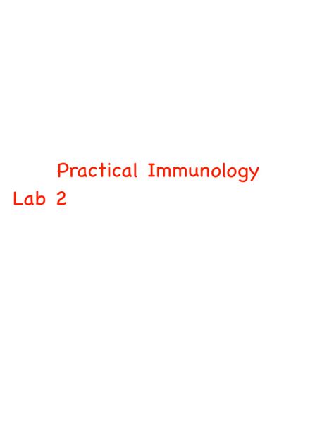 Of Practical Immunology