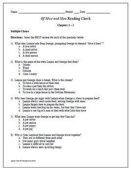 Read Of Mice And Men Chapter 2 Questions Answers 