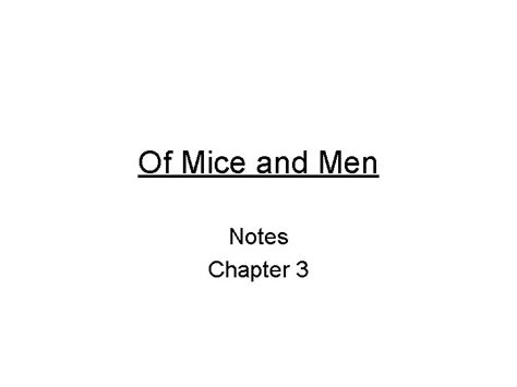 Full Download Of Mice And Men Sparknotes Chapter 3 