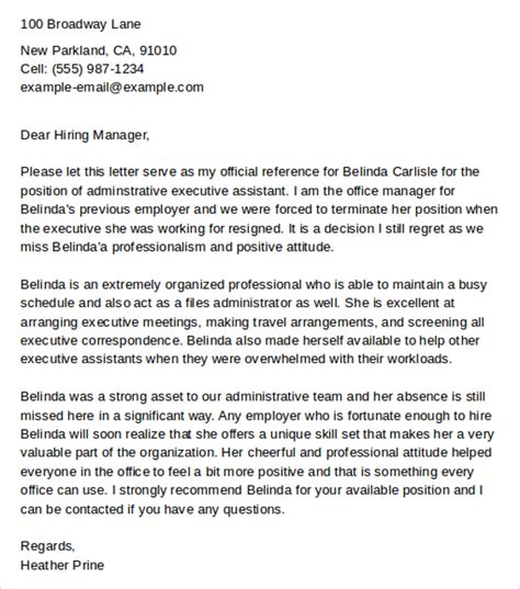 Office Assistant Reference Letter