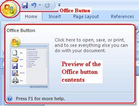 Office Button In Word