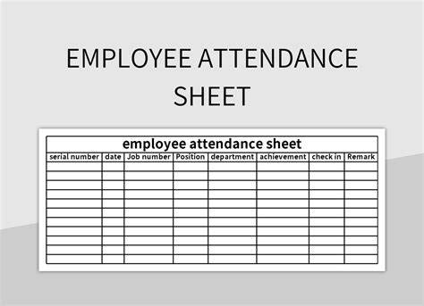 office employee attendance sheet template