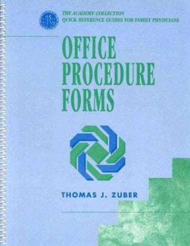 Office Procedure Forms Aafp Board Review Series