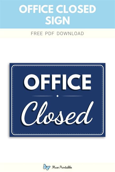 Office Will Be Closed For Memorial Day Sign