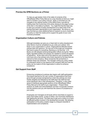 Read Online Officeready Policy Manual For Non Profits 