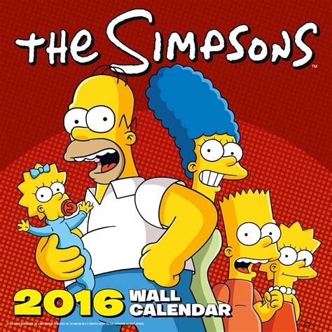 Official The Simpsons 2016 Square Wall Calendar