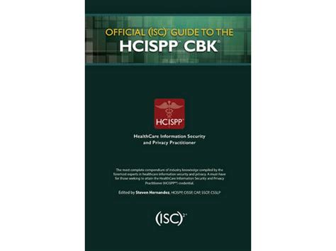 Full Download Official Isc 2 Guide To The Hcispp Cbk Isc 2 Press 