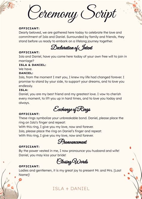 Officiant Script