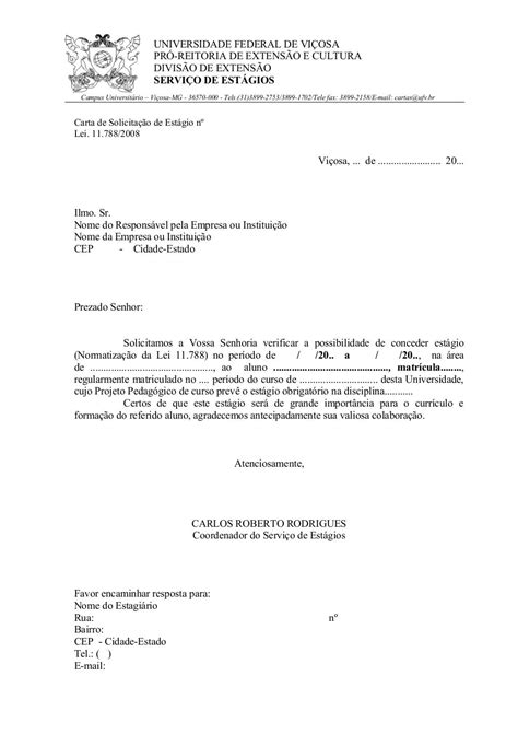 Oficio De Solicitação