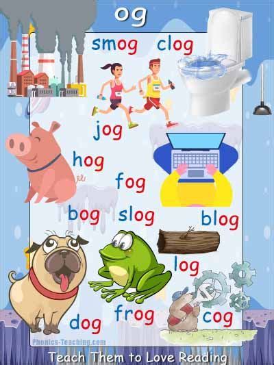 Og Words With Pictures   Quot Og Quot Words Coloring Pages Twisty Noodle - Og Words With Pictures