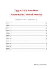 Read Online Oggi In Italia 8Th Edition Answer Key 