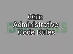 ohio administrative code
