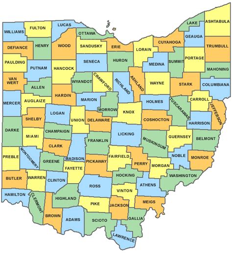 ohio counties map