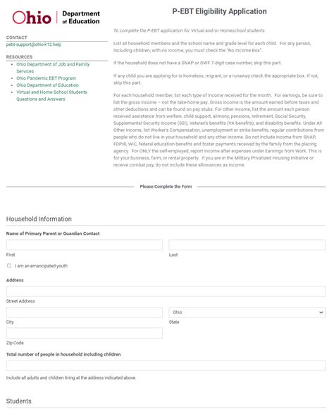 ohio ebt application