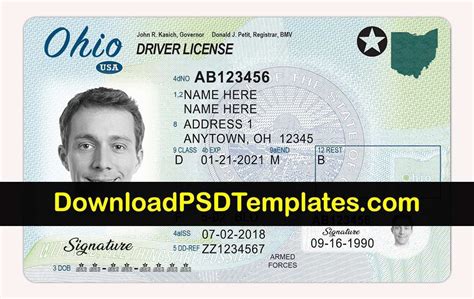 Ohio Id Template