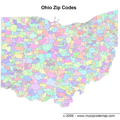 ohio map by zip code