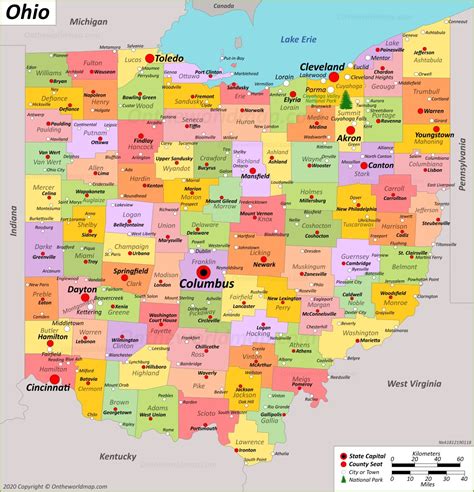 ohio map of cities