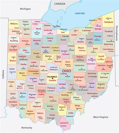 ohio on the map