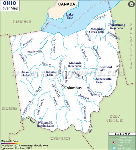 ohio river on map