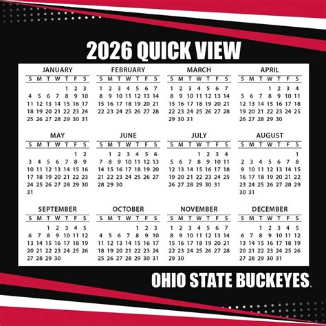 ohio state class calendar