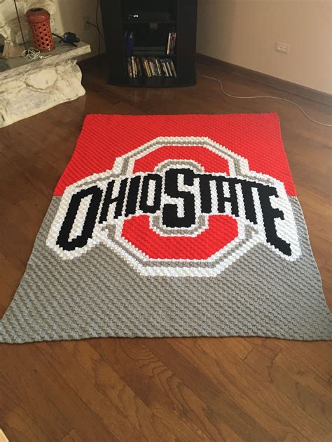 Ohio State Crochet Blanket Pattern