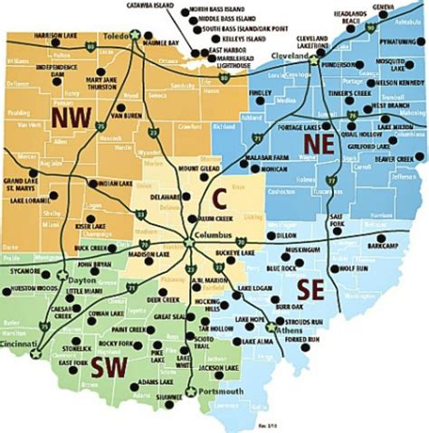 ohio state parks map