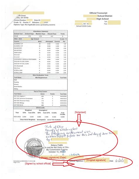 ohio university transcripts