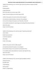 ohs multiple choice questions