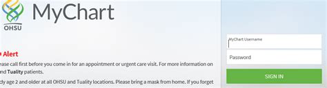 ohsu mychart login