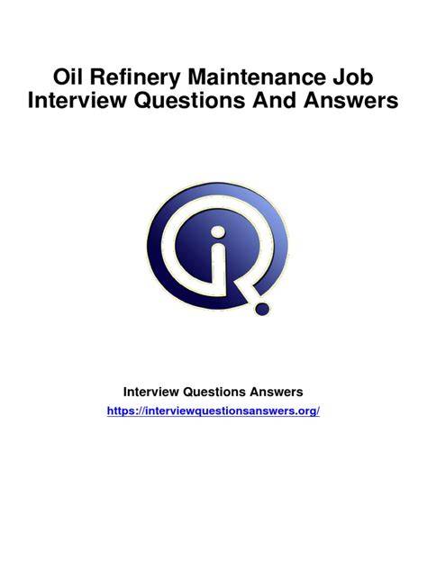 oil refinery interview questions