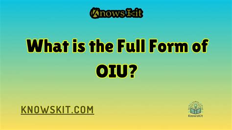 Oiu Full Form