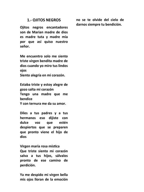 Ojitos Negro Letra