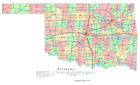 oklahoma map with cities