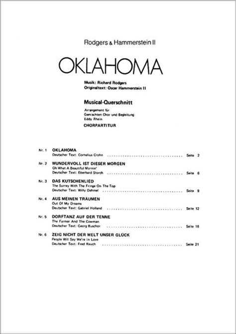 Oklahoma Musical Script