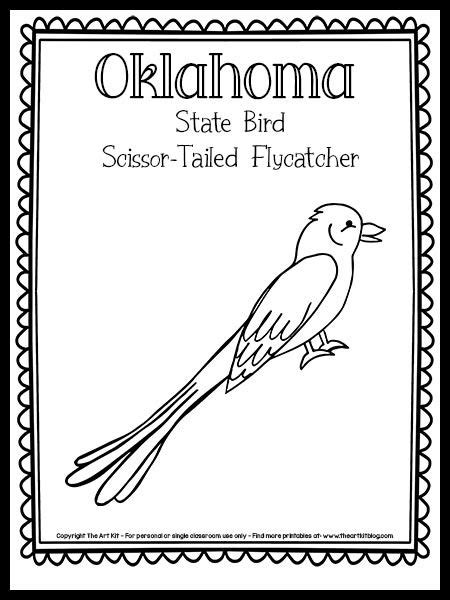 Oklahoma State Bird Coloring Page Learning How To Oklahoma State Coloring Pages - Oklahoma State Coloring Pages