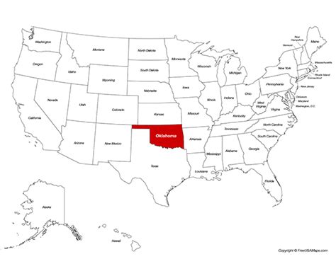 oklahoma us map