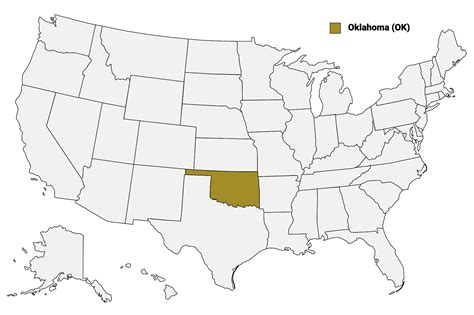 oklahoma usa map