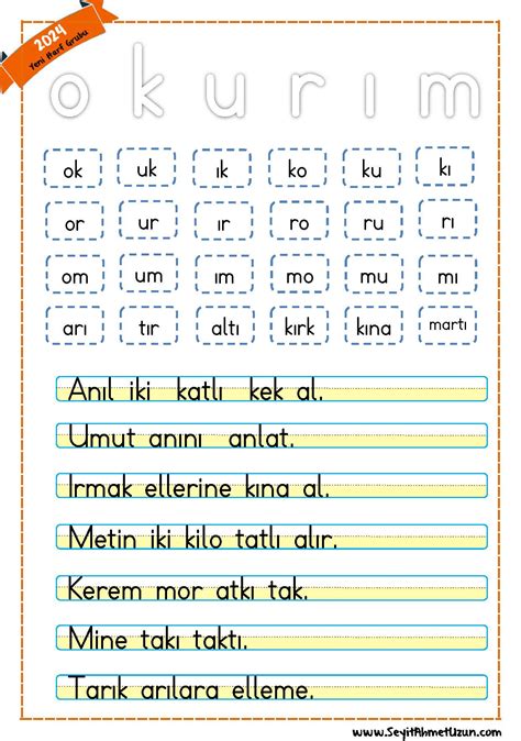 okurım hece tablosu Seyit Ahmet Uzun – Eğitime Yeni Bir Bakış. 