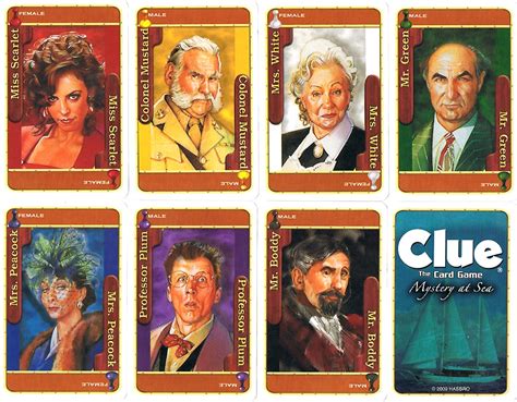 Old Clue Game Characters