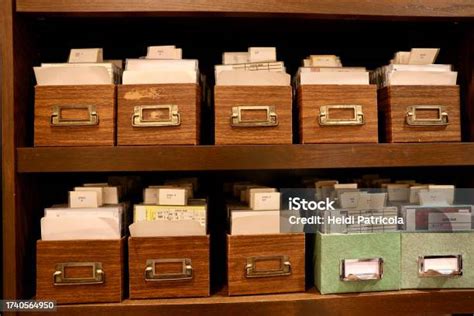 Old Fashioned Library Card Catalog