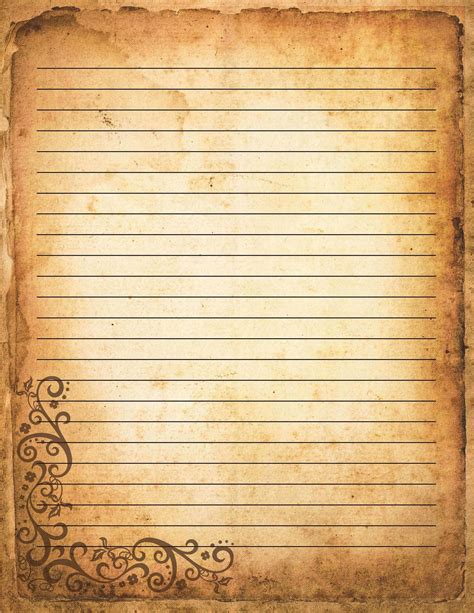 Old Fashioned Writing Paper Template
