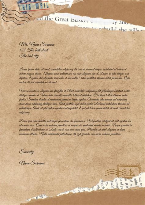 Old Letter Template Compatible With Google Docs Freelydocs Old Letter Paper Template - Old Letter Paper Template